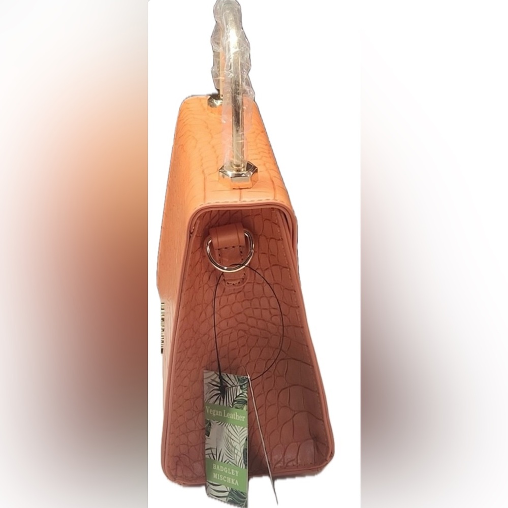 Badgley Mischka Croc Embossed Bag NWT - Picture 3 of 9